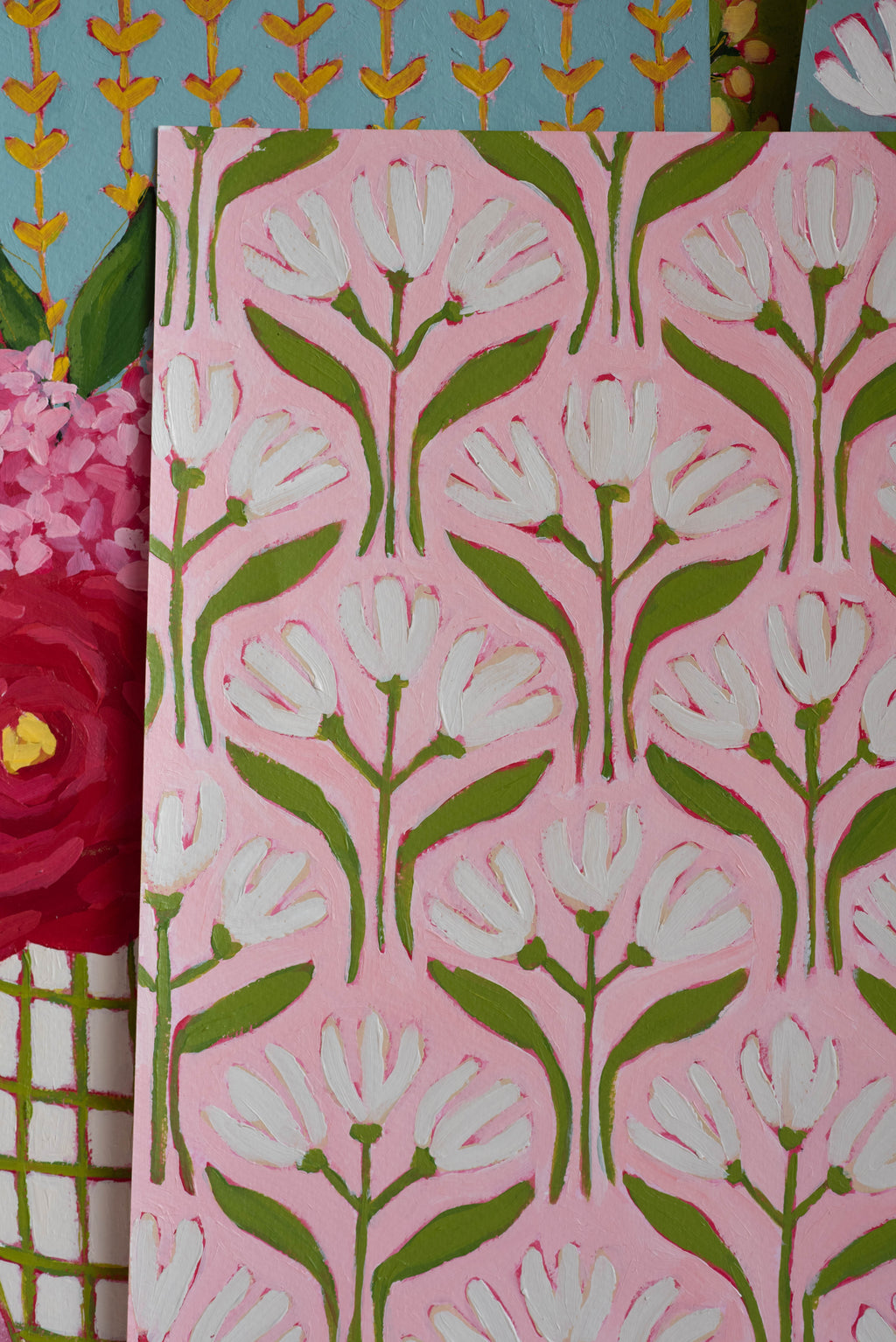 11x14 "Daisy Trio Pattern Study No. 1"