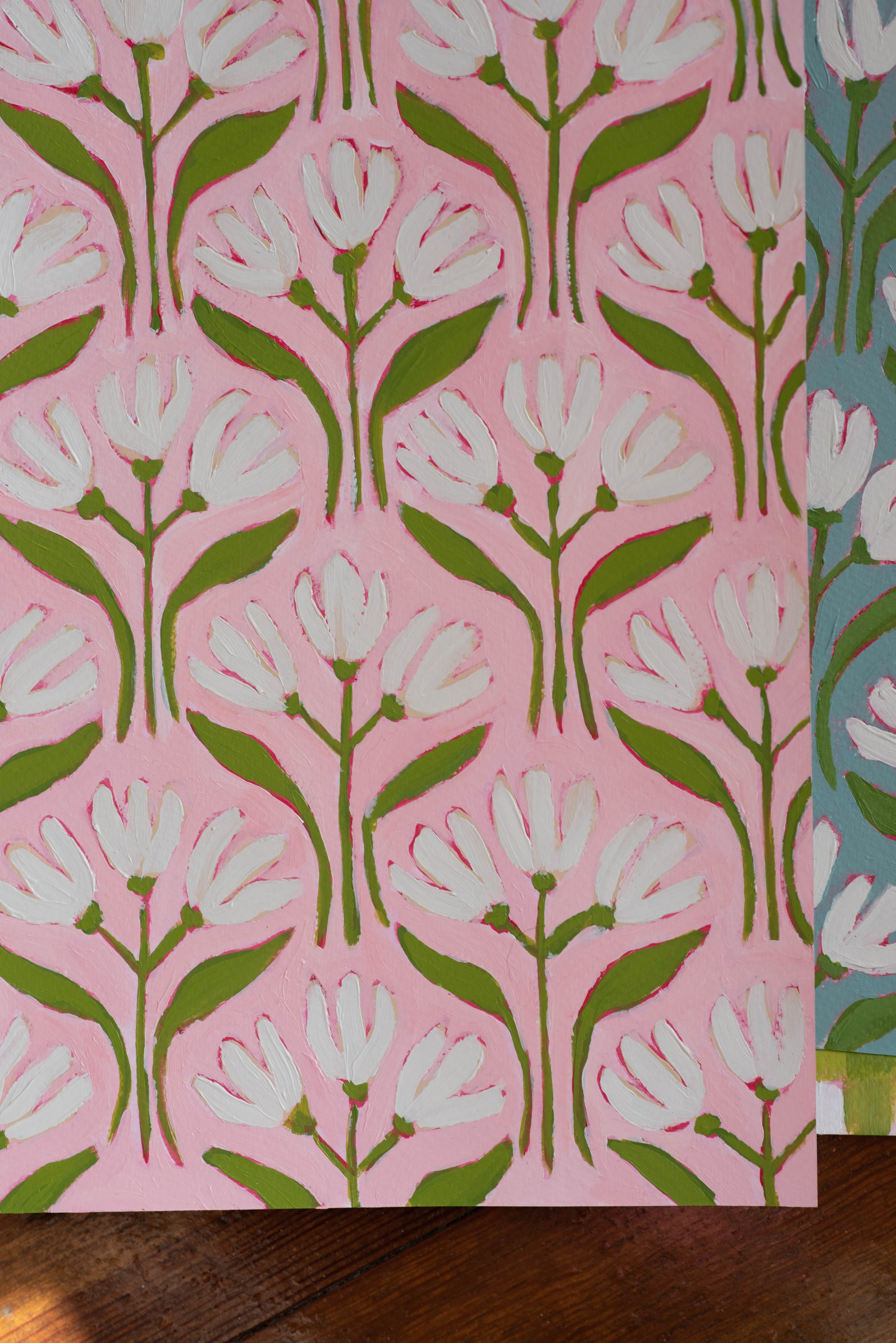11x14 "Daisy Trio Pattern Study No. 1"