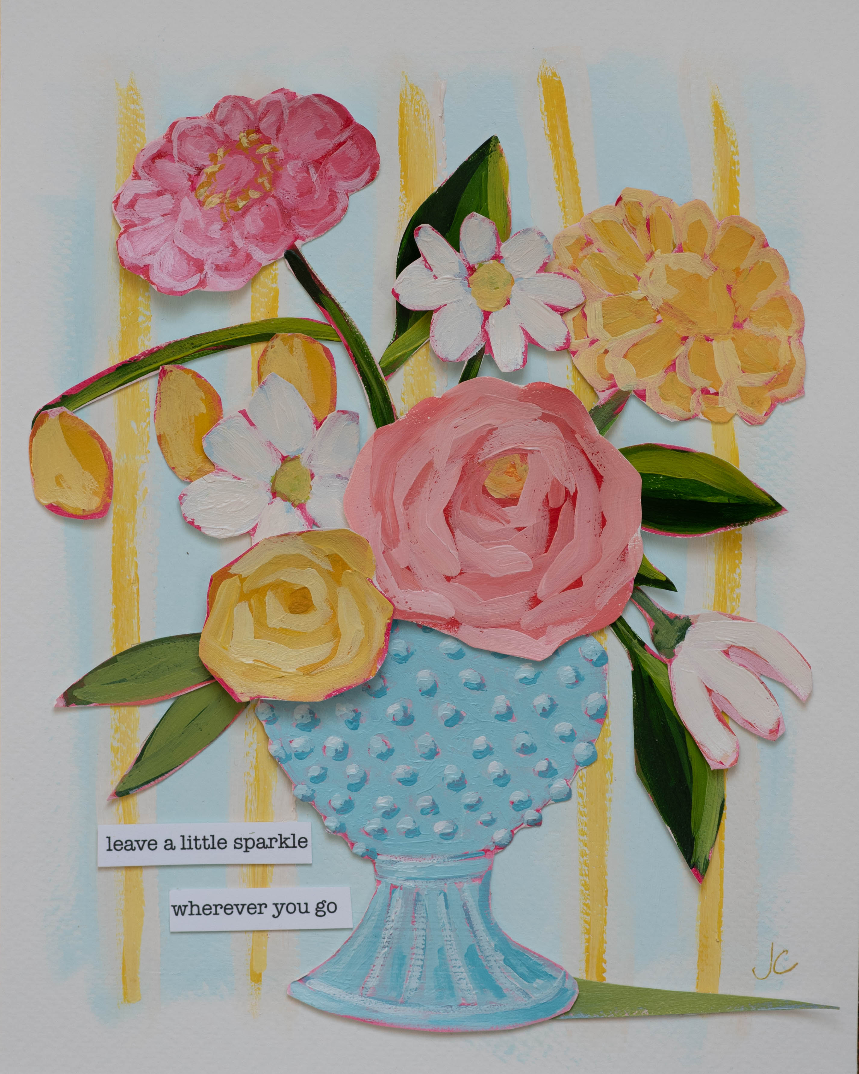 8x10 Joy Bouquet "Leave A Little Sparkle Wherever You Go"