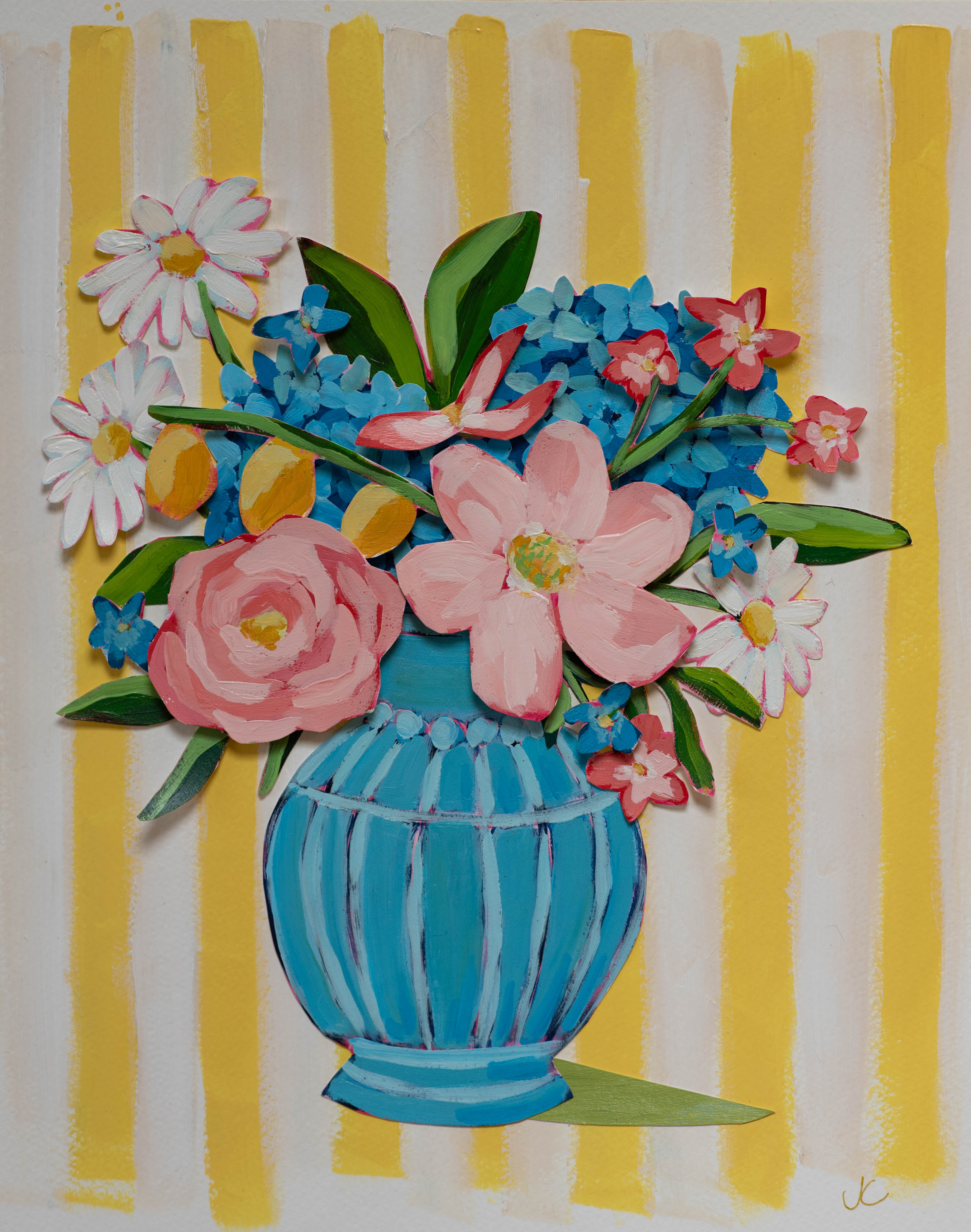 11x14 "Ray Of Sunshine" Joy Bouquet Floral Collage
