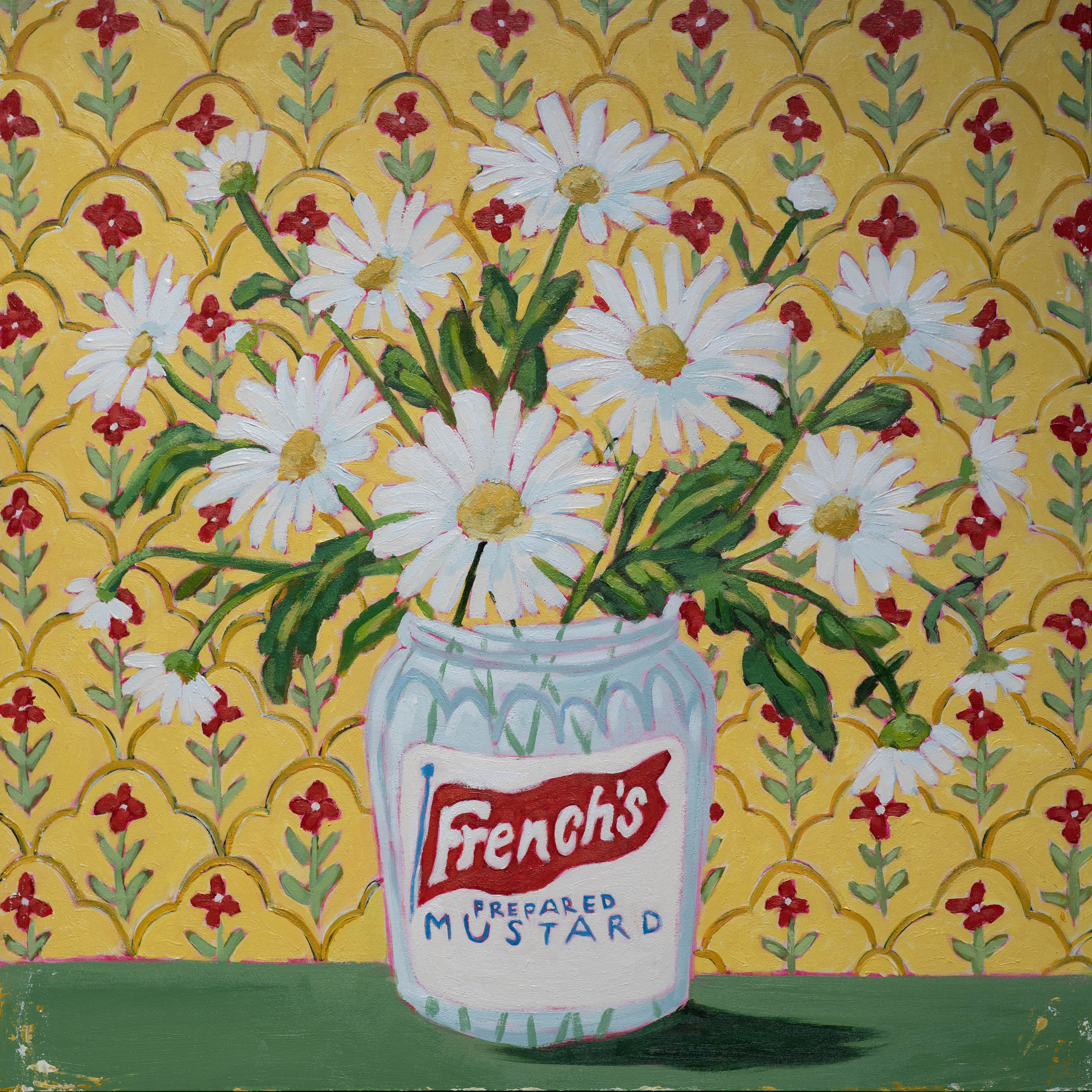 16x16 "Daisies With A Side Of Mustard"