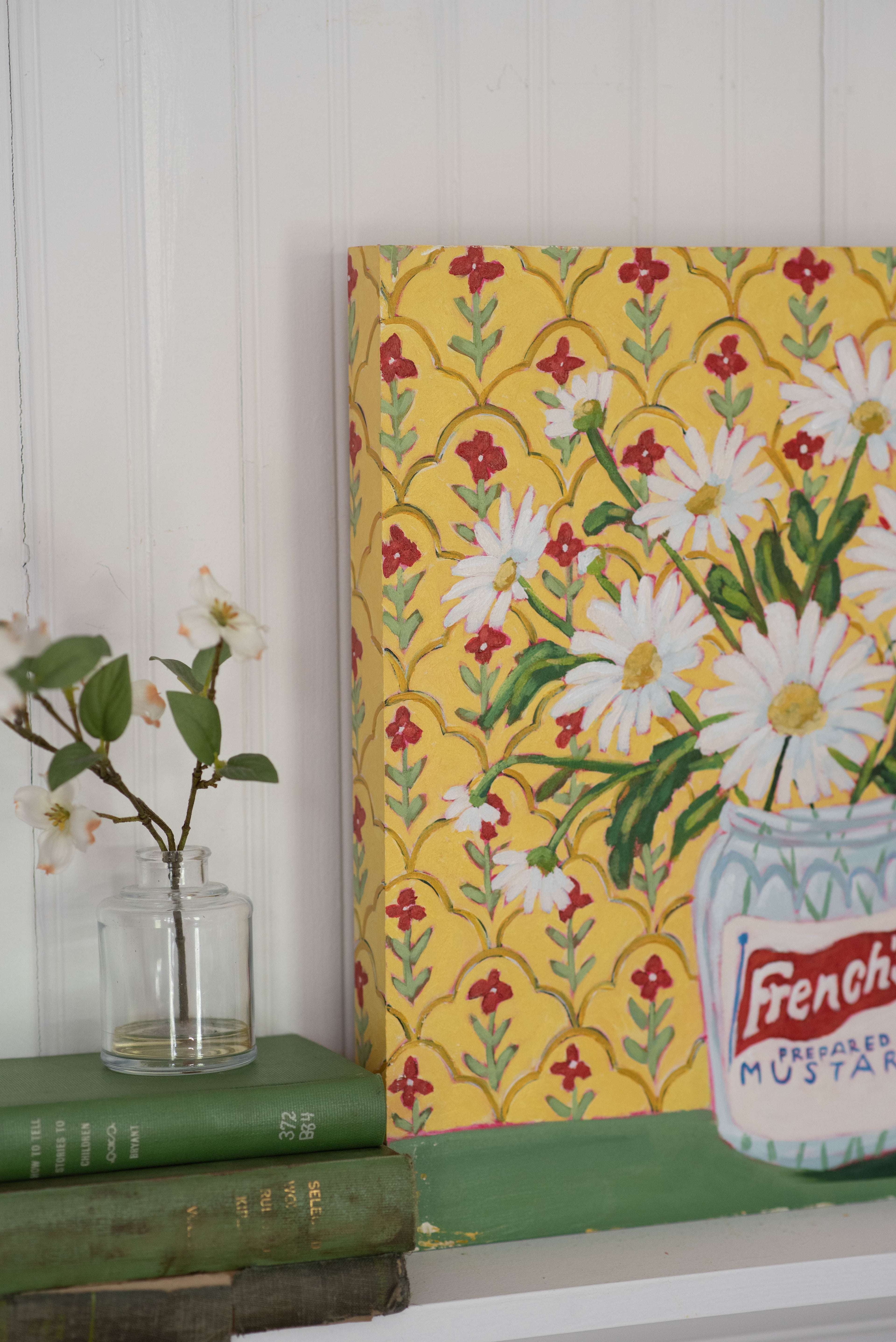 16x16 "Daisies With A Side Of Mustard"