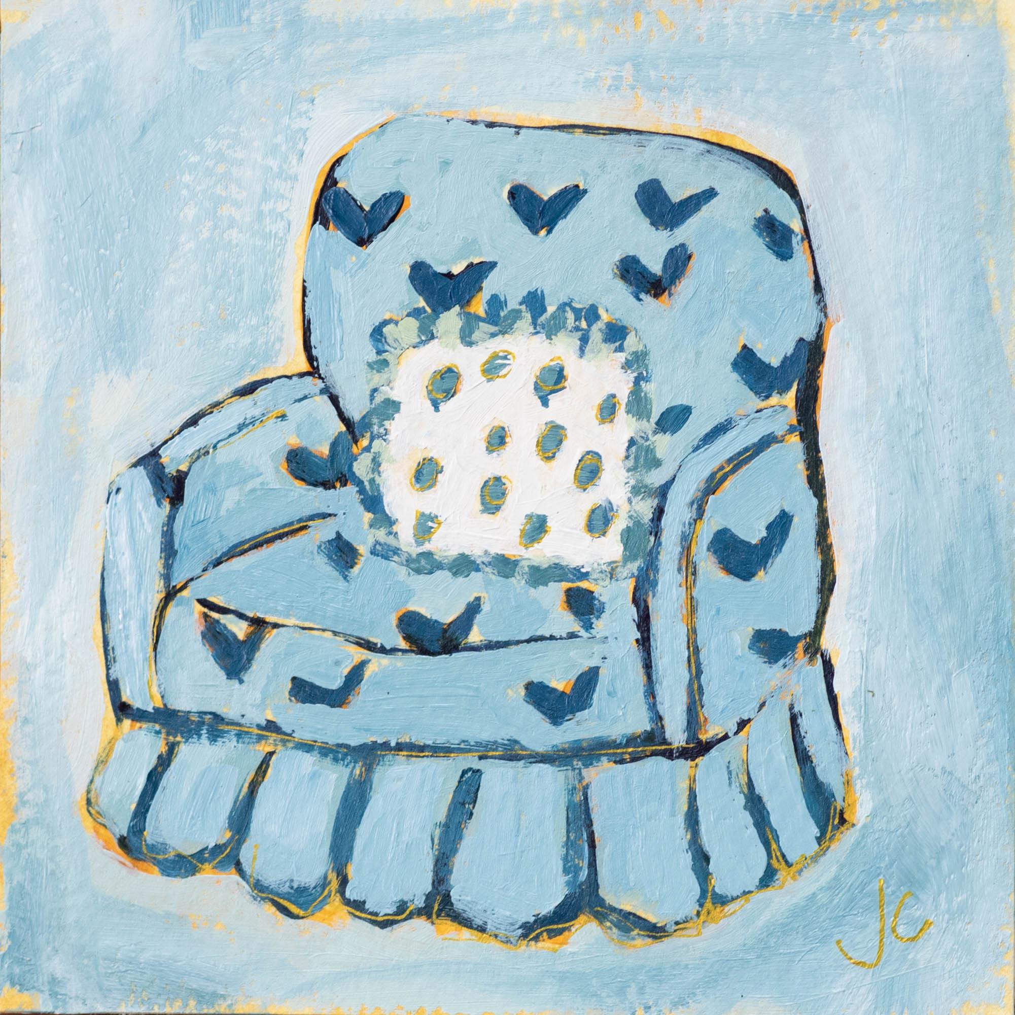 Blue Heart  Chair