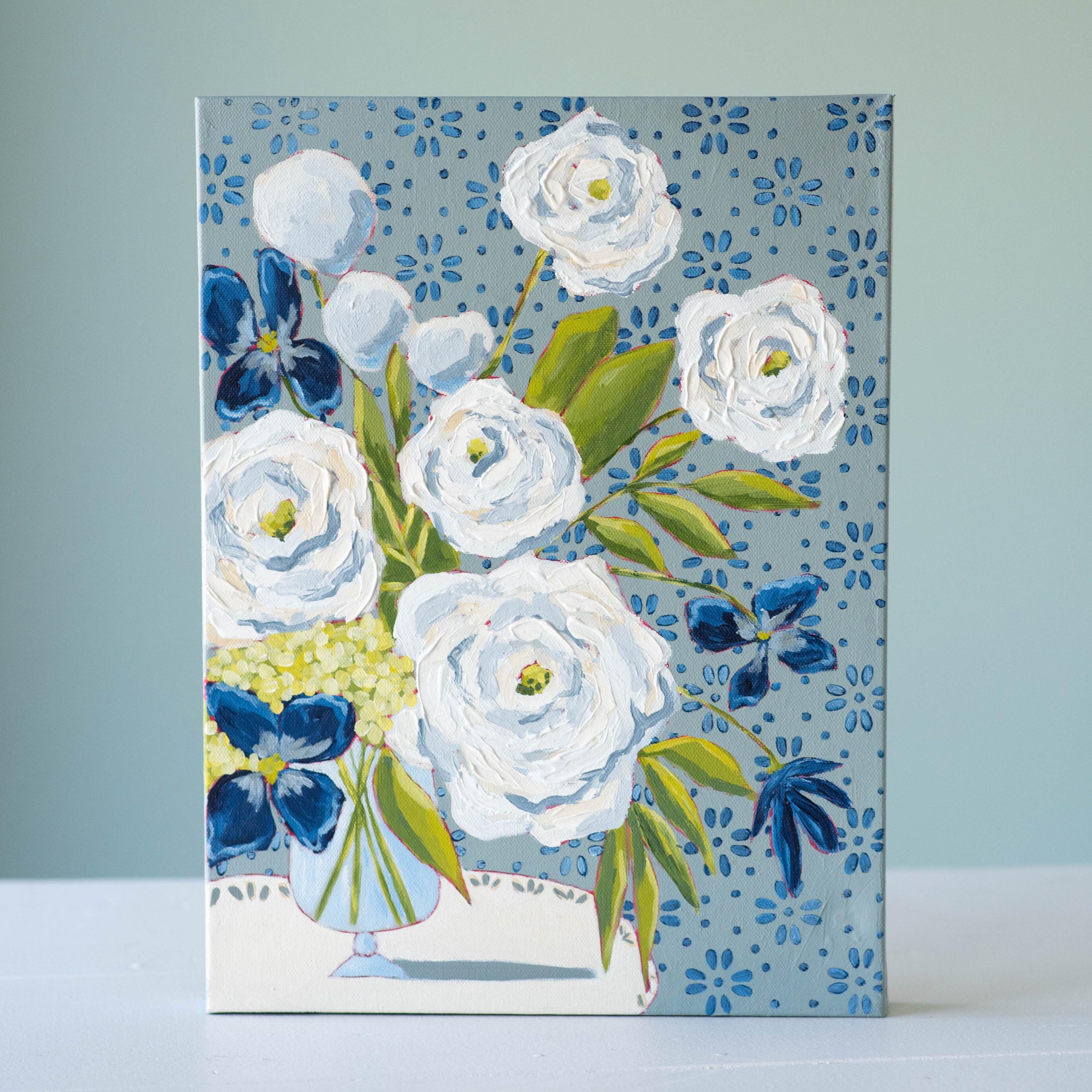 12x16 Midnight Blooms