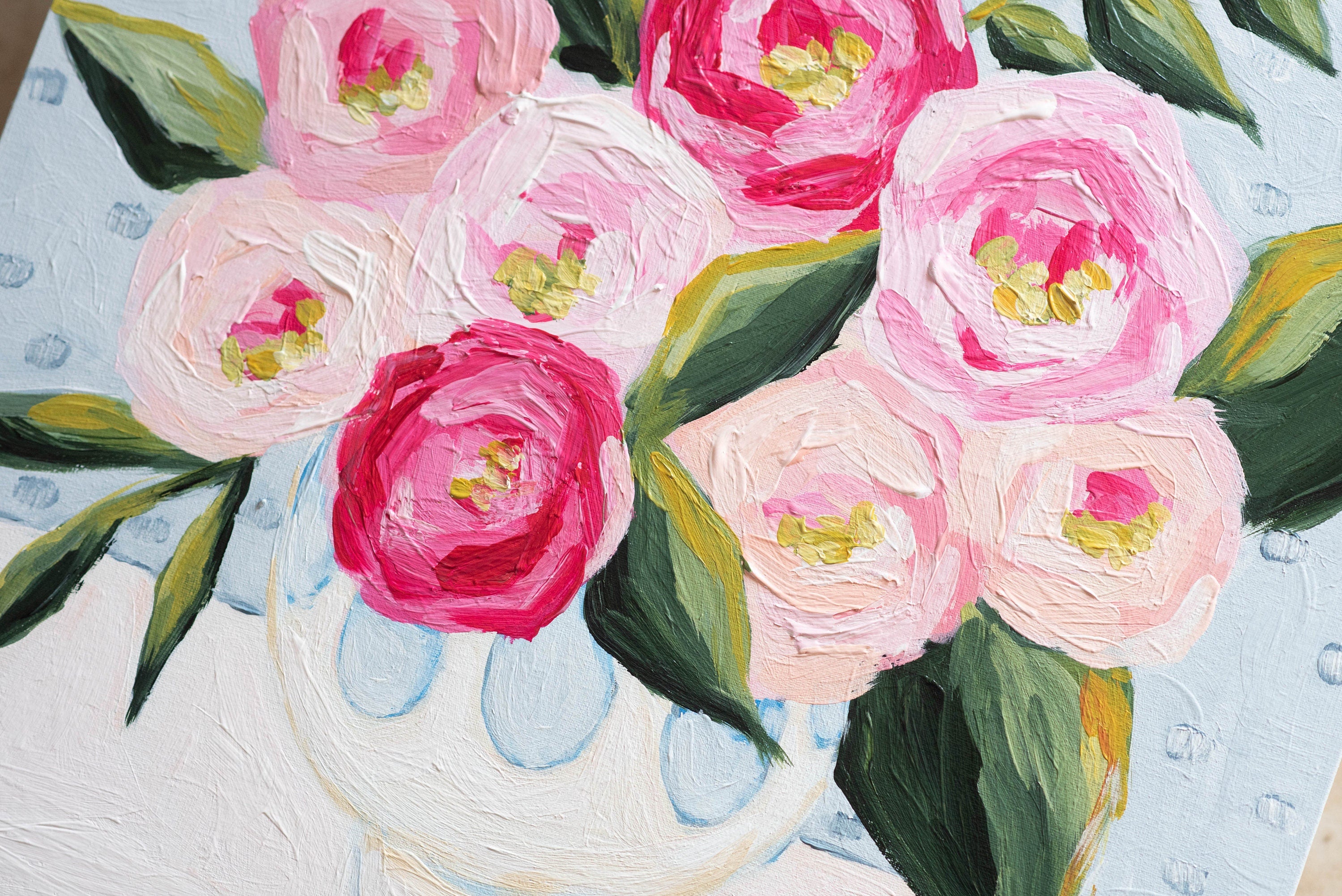 12x12 "Roses In The Snow"