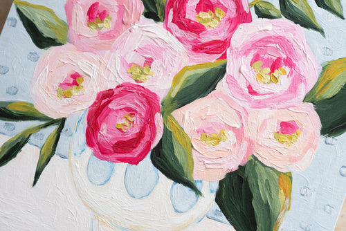 12x12 "Roses In The Snow"