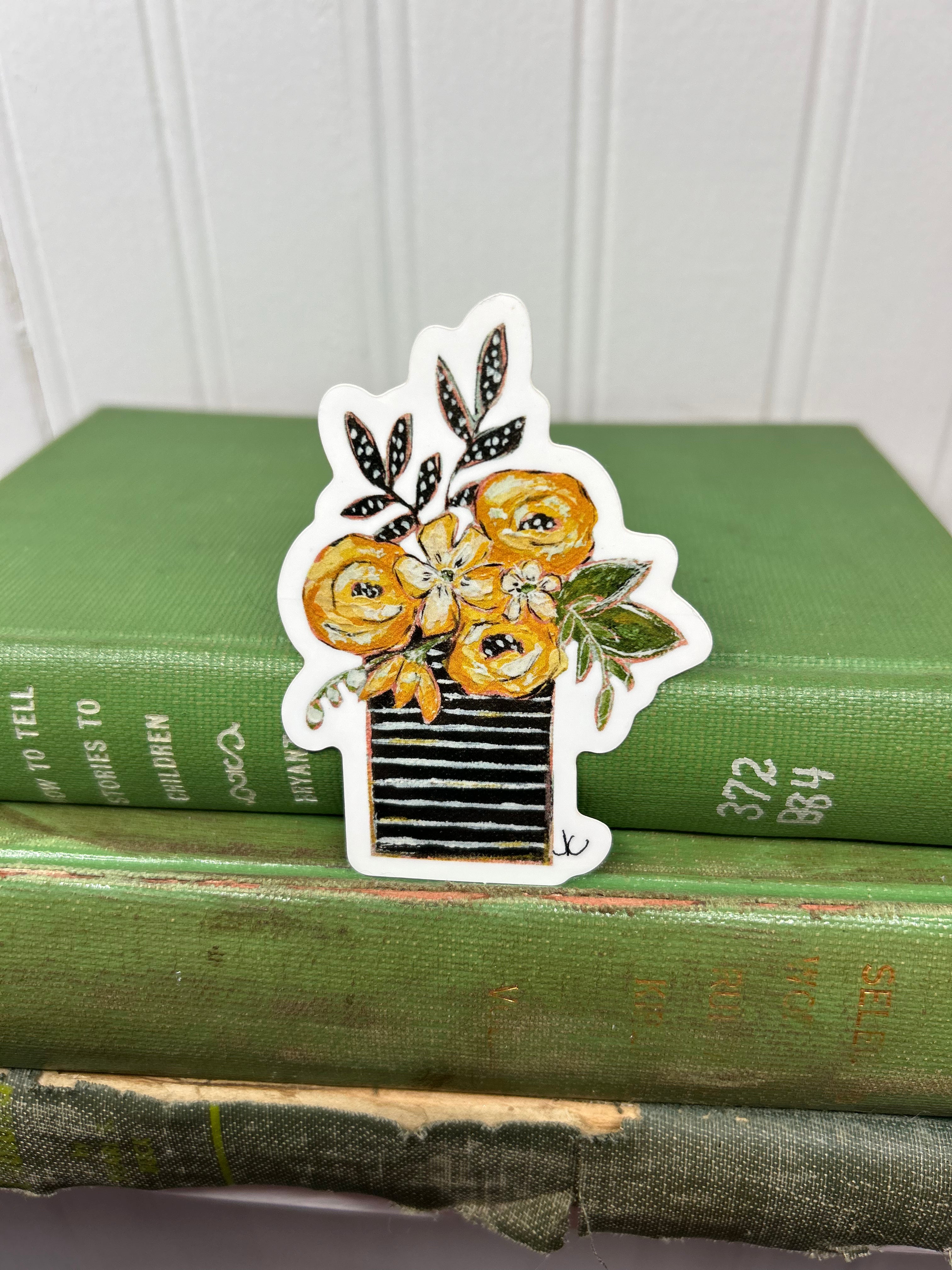Black & White Stripes Sticker